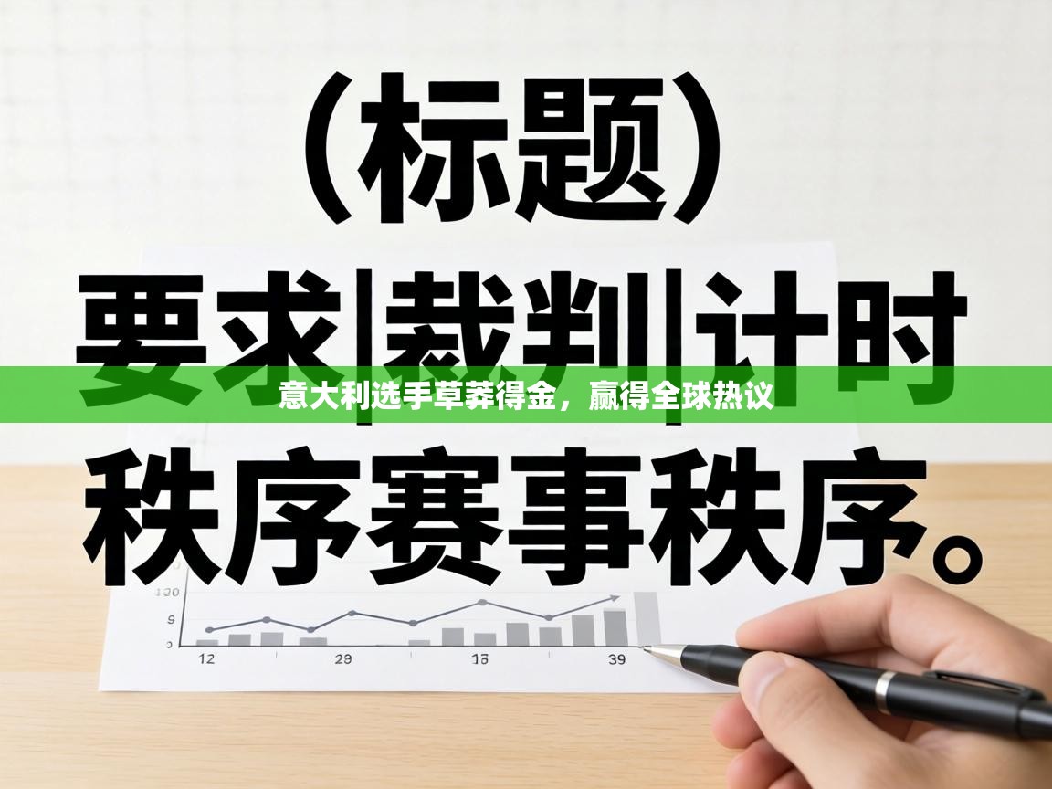 意大利选手草莽得金,赢得全球热议